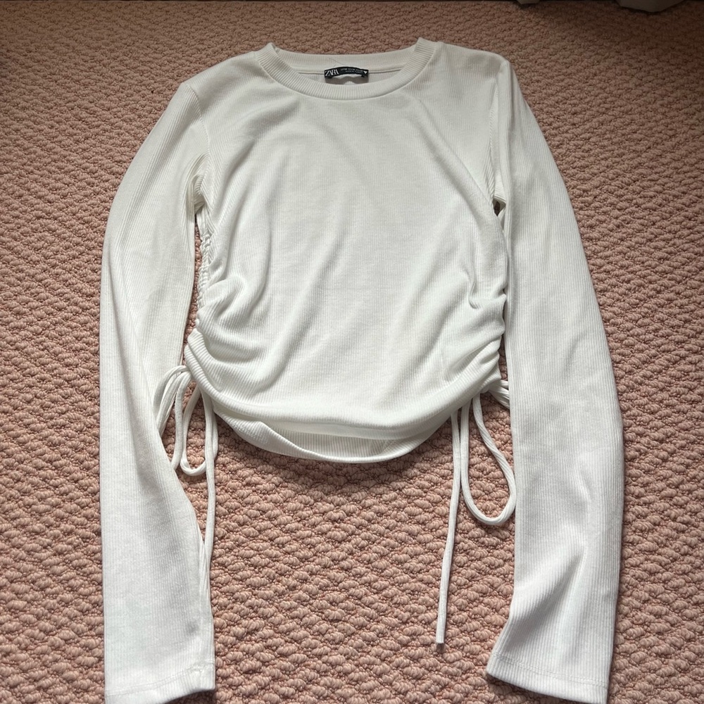 Zara white top